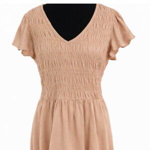 Lane Bryant Smocked Babydoll Blouse – Size 10/12